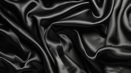 Fototapeta premium Abstract Black Satin Texture