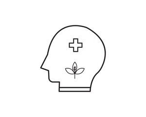 positive brain icon vector symbol design illustration