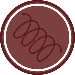 Spring Vector Line Double Circle Maroon