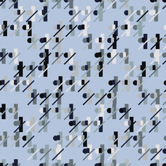 Abstract line shape geometric motif basic pattern continuous background. Oriental style tile modern lux fabric design textile swatch. 