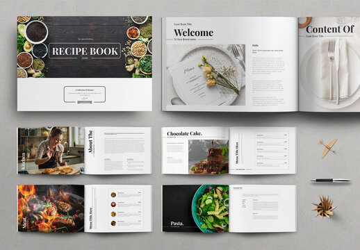 Recipe Book Magazine Template