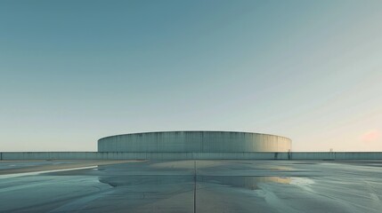 Obraz premium Vast tank under clear sky
