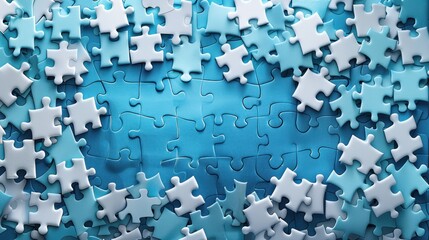 Blue Puzzle Pieces