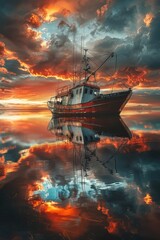 Fototapeta premium Boat on Water