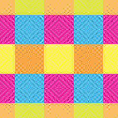 Seamless background created by colorful square objects