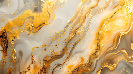 Abstract golden white marble tile texture background,generative ai