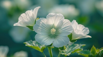 Delicate White Flowers in Bloom