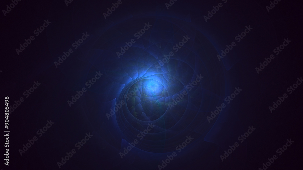 Poster 3d rendering abstract multicolored fractal light background with bright center. its not ai generatd 