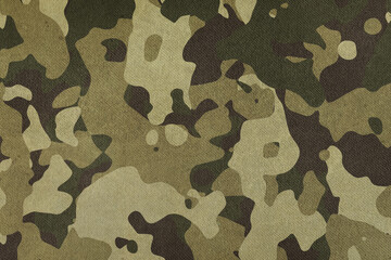 Texture of fabric with military camouflage. Military theme background.