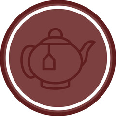 Kettle Vector Line Double Circle Maroon