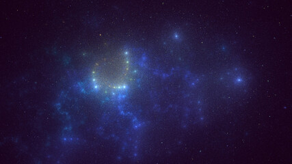 3D manual rendering abstract colorful fractal light background. Its not AI Generatd illustration.