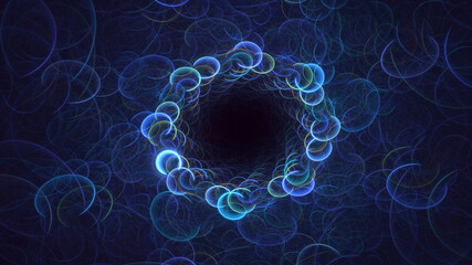 3D manual rendering abstract colorful fractal light background. Its not AI Generatd illustration.