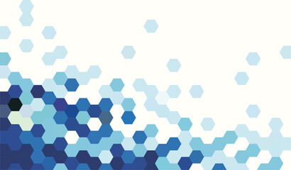 Abstract geometry hexagon white and blue texture background pattern. vector illustration.