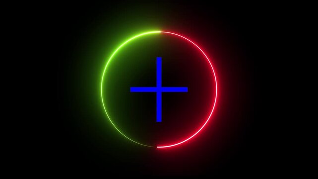 Abstract plus icon animation on background.