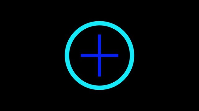 Abstract plus icon animation on background.