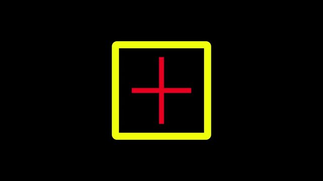 Abstract plus icon animation on background.