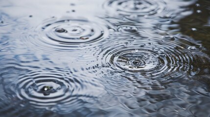 Raindrops on Water Surface