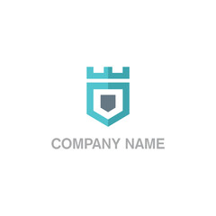 Obraz premium Shield protect business company logo