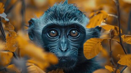 Fototapeta premium Enigmatic Animal Head Captured in Blurred Artistic Style