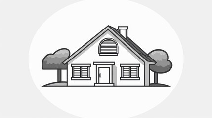 Obraz premium A colorful representation of a family house drawn in a playful, childish style using simple pencil sketches.