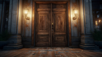 old wooden door