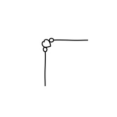 hand drawn doodle corner