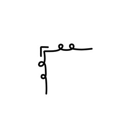 hand drawn doodle corner