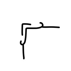 hand drawn doodle corner