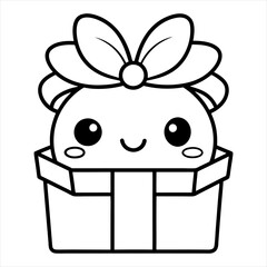 Gift Box Coloring Pages for Kids