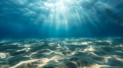 underwater background deep blue sea, ocean surface seen from underwater background,generative ai