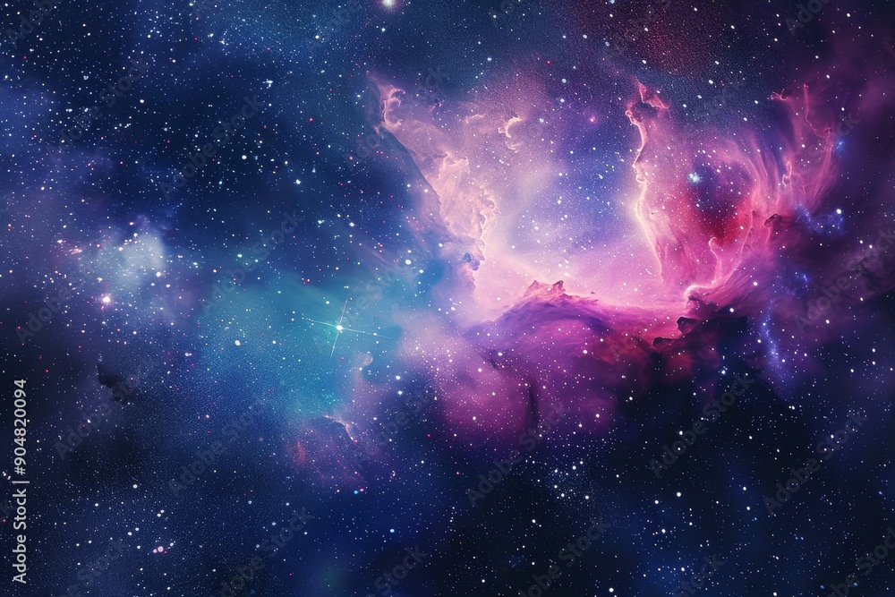 Canvas Prints shimmering nebulae and cosmic dust illuminate the vastness of space, featuring shimmering nebulae an