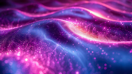 Vibrant purple and pink nebula with intricate light patterns in deep space