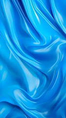 Obraz premium Blue liquid metal plastic flow abstract graphic poster background