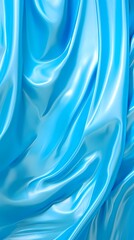 Fototapeta premium Blue liquid metal plastic flow abstract graphic poster background