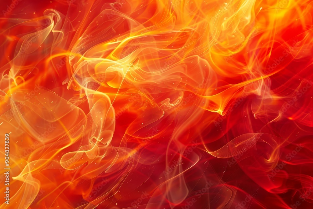 Poster close up of fiery red shades creating a dynamic energy in the background, fiery red shades creating 