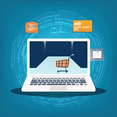 E-Commerce Growth and Digital Marketplace Expansion: A 3D Illustration