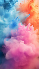 Fototapeta premium Digital color cloud smoke abstract graphic poster background
