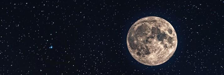 Full Moon in the night sky captured