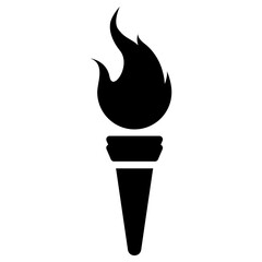 Torch icon isolated on white background