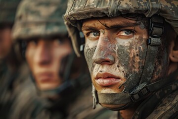 Fototapeta premium Person in helmet close-up
