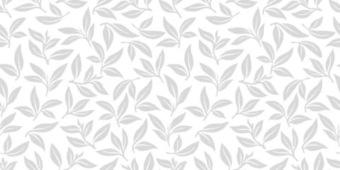 tea leaves pattern background. green leaves vector pattern background. Green tea leaf seamless pattern. seamless patterns with green leaves of tea. 