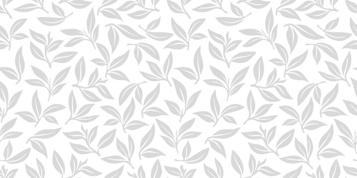 tea leaves pattern background. green leaves vector pattern background. Green tea leaf seamless pattern. seamless patterns with green leaves of tea. 