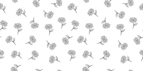 Flower Doodle pattern. Flower pattern background. Flower seamless pattern background. Floral pattern seamless.