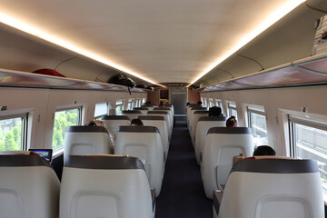 Obraz premium Interior of the business class compartment of a China high speed train