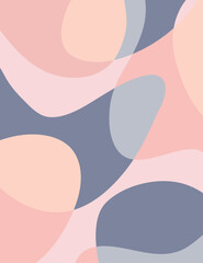 Artwork and hand drawn trendy contemporary abstract shapes.
