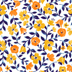 Seamless floral print. Liberty template for fashion prints.