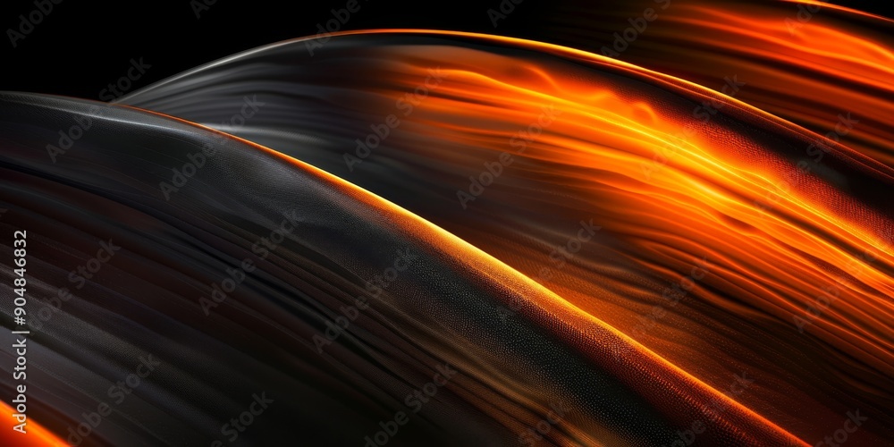 Poster an abstract art piece with flowing lines and warm colors, effectively showcasing dynamic motion and 