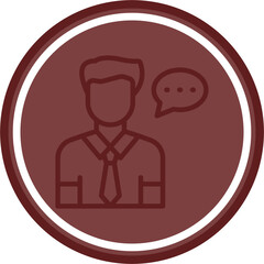 Consultant Vector Line Double Circle Maroon