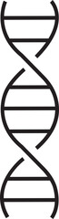 Fototapeta premium DNA icon. deoxyribonucleic Acid Vector outline Design. DNA sign template for web and mobile UI element. Spiral molecule medical bio tech vector illustration isolated on transparent background.