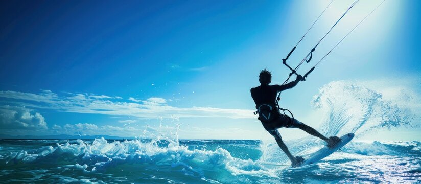 Kiteboarding on a Sunny Day